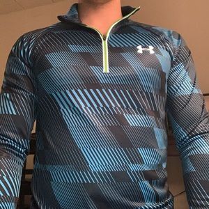 UnderArmour DriFit 1/4 Zip Threadborne Black/Blue